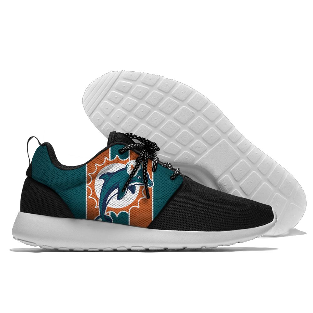 Men's NFL Miami Dolphins Roshe Style Lightweight Running Shoes 004